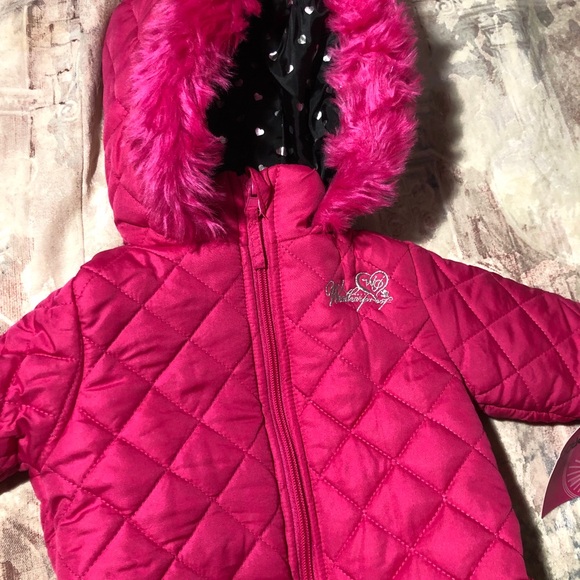 Weatherproof Infant Girls Pink Snowsuit size 3/6M - Picture 2 of 8